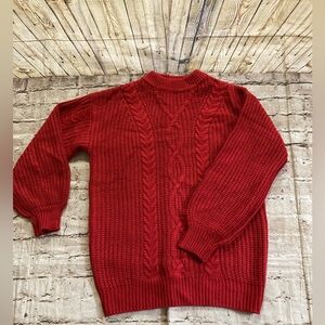 NWT DOSE dark Red cozy Sweater size S